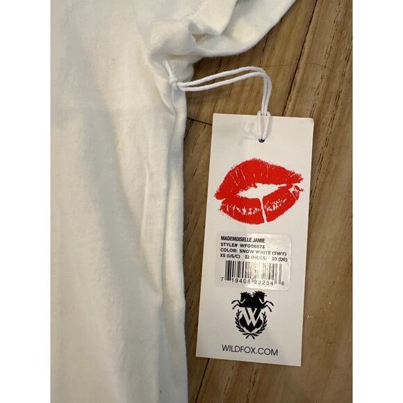 WildFox Jamie Mademoiselle Tshirt boxy fit Womens XSmall NWT - Picture 5 of 6